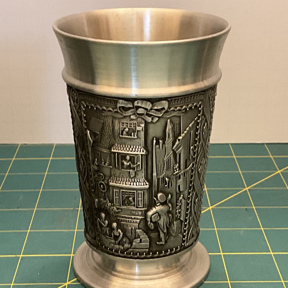 SKS ZINN 95% Pewter Vintage Cup Set LOT 3 Made in West SKS ZINN 95% Pewter Vintage Cup Set LOT 3 Made in West