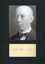 Gustav Ludwig Hertz NOBEL PRIZE autograph, signed album page mounted