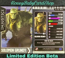 Injustice Arcade Limited Edition Beta Card 27 Solomon Grundy Out of Print