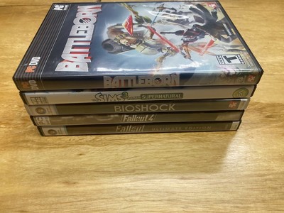 Lot Of 5 Vintage PC Games Battleborn Sims3 Bioshock Fallout- AS-IS/UNTESTED