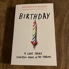 M. Russo, Birthday, Signed Book Plate, Stenciled Rainbow Edge, PB, NEW (926)