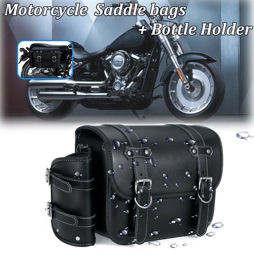 Alforja para motocicleta Alforja Equipaje Lateral Sillín Bolsas Impermeable Bolso de Cuero PU - Imagen 5 de 12
