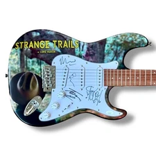 Lord Huron Signed Guitar Custom Graphics JSA COA Tom Renaud Ben Schneider +2