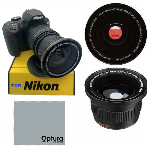 VIVITAR/DEMON FISHEYE Lens for Nikon Af-s Dx Nikkor 18-55mm f/3.5-5.6G Vr D40 D90 D5200 D80 HD