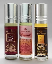 Al-Rehab Perfume Oils - Special 3-pack - Rasha - Sabaya - Oud and Rose 6ml