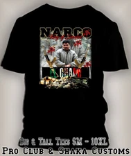 El Chapo King Graphic Sneaker Tee Shirt To Match J"s Jump Man Pro Club Shaka T