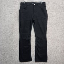Lee Jeans Womens Size 16 Black Riders Mid Rise Denim Stretch 5 Pocket Bootcut
