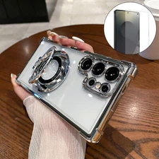 For Samsung Galaxy S25Ultra S25+ S25 Shockproof Mag Safe Stand Case Screen Cover