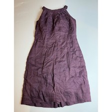 LOFT Petite 2P Linen Blend Dress - Sleeveless, Purple, Casual, Summer, Party