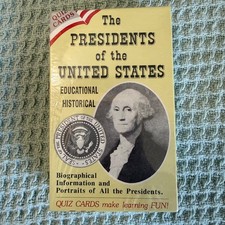 NEW Vintage Presidents of the United States Quiz Cards Flashcards Game 1989 NOS