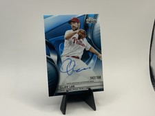 2025 Topps Chrome Black - Autographs Cliff Lee #CBA-CL Blue Refractor /150 (AU)