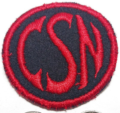 1950s-60s CSN Brand Employee Uniform Patch Badge Crest