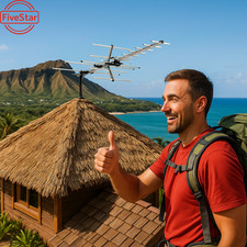 Outdoor Yagi TV Antenna Mounting Pole 40ft Cable, Long Range Digital OTA Antenna Outdoor Yagi TV Antenna Mounting Pole 40ft Cable, Long Range Digital OTA Antenna - Image 1