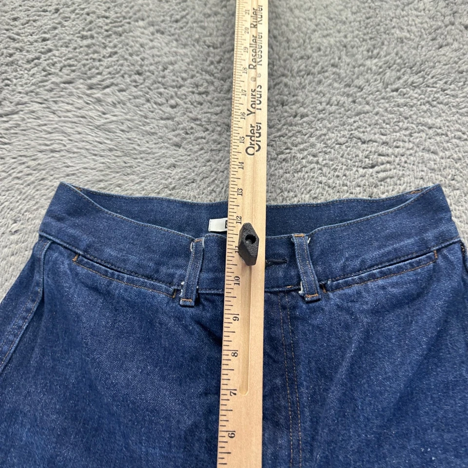 Pantalones de mezclilla Uniqlo para mujer talla 25 azul algodón cintura alta pierna ancha ajuste acampanado Foto 3 de 4