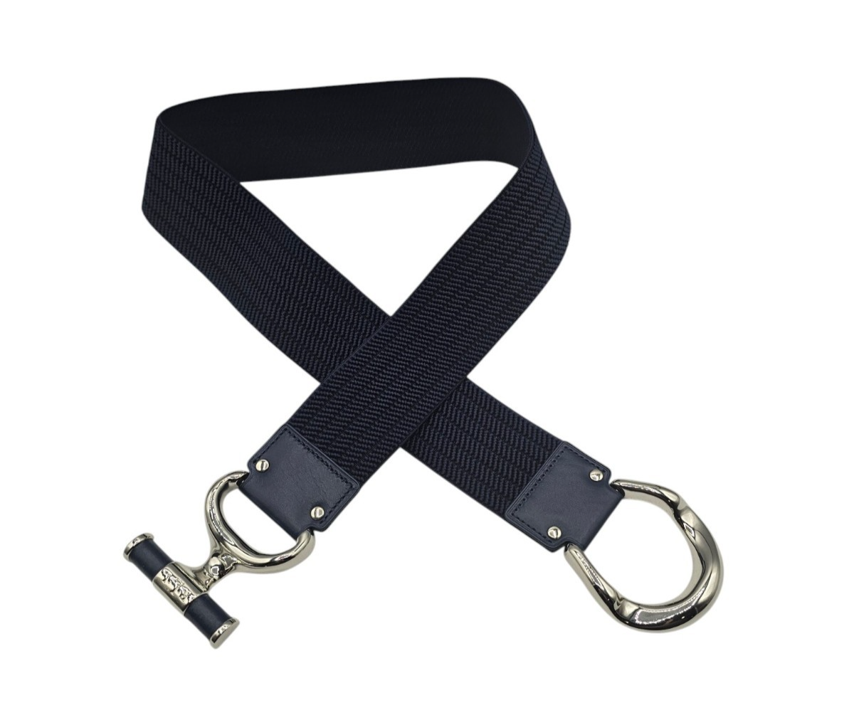Worth Navy Blue Pony Hair Leather Belt Size P Men main image 2