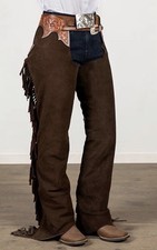 Rod's Chocolate Brown Western Chaps Size XL Made In USA New with Tags