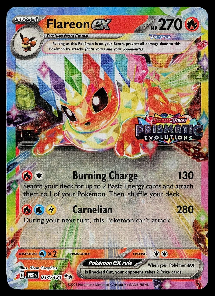Flareon ex Pokémon TCG Cards for sale | eBay
