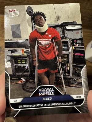 2025 Topps Now WWE #15SSP IShowSpeed Speed Royal Rumble Super Short Print