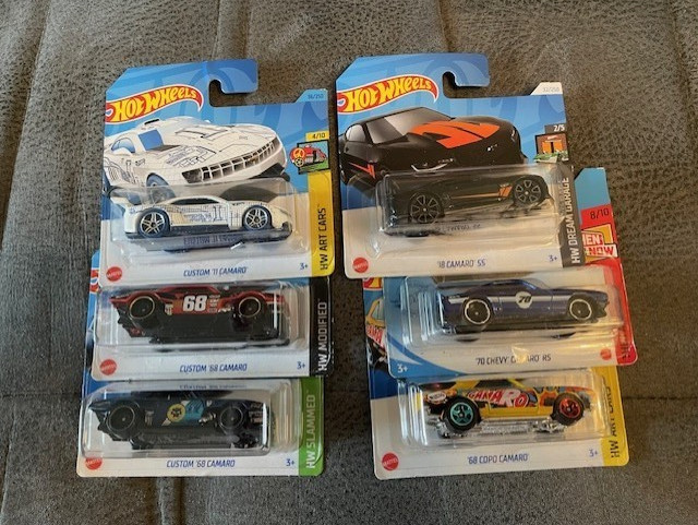 6 x HOT WHEELS CAMARO JOB LOT ALL SEALED MINT ON CARD JOB LOT BARGAIN