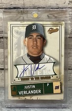 2005 FLEER AUTHENTIX JUSTIN VERLANDER AUTO TICKET TO THE MAJORS #ED 35/50 # 120