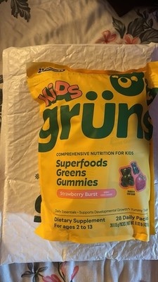 Grüns Cubs Kids Green Gummies 168ct 28 Packs Sugar-Free