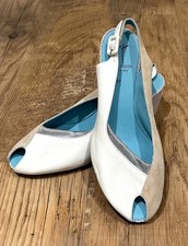 NWOT Thierry Rabotin Dilma Peep-Toe Sling-Back Wedge Sz 7US 37EU Italy BRAND NEW