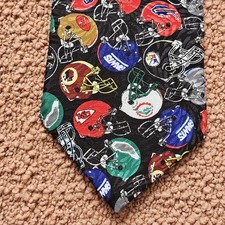 Team NFL Football MENS TIE NECKTIE 3.75 in USA Black Helmets Polyester X2a