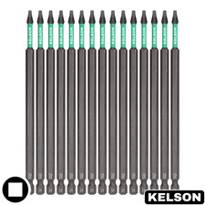 15pcs SQ2  Square #2  150mm Extra Long Impact Screwdriver Bits 1/4" KELSON