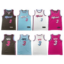 Neu Basketball Trikots Genäht Lakers #3 Schwarz/ Rosa/ Weiß/ Himmelblau S-2XL