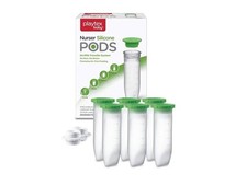 Nurser Reusable Silicone PODS, 6 Oz 6 Count , Anti-Colic, Gas Reduction, Con...
