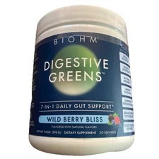 BIOHM Essential Digestive Greens Green Superfood Powder with Antioxidants New