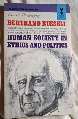 Human Society In Ethics And Politics Bertrand Russell 1st Print 1962 Paperback