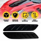 2x Gloss Black Car Hood Vent Scoop Louver Scoop Cover Air Flow Intake Universal