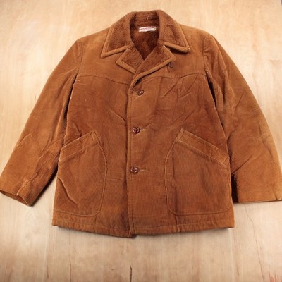 MCGREGOR sherpa fleece lined corduroy western ranch coat 46 tag vtg 70s usa made