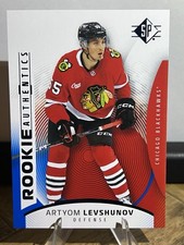 Artyom Levshunov Chicago Blackhawks 2025-26 SP Upper Deck Blue Rookie Auth #129