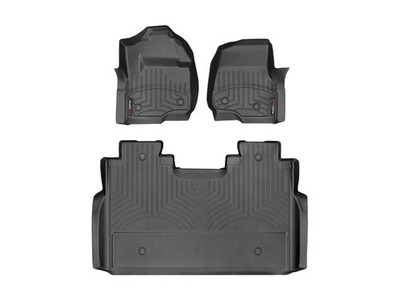 WeatherTech FloorLiner for 2023-2024 Ford Super Duty - 1st & 2nd Row, Black