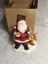 Russ Santa's Village Taking The Chill Off Figurine BROKEN