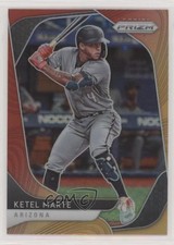 2020 Panini Prizm Tier II Hot Box Red Orange Prizm Ketel Marte #142 0c6