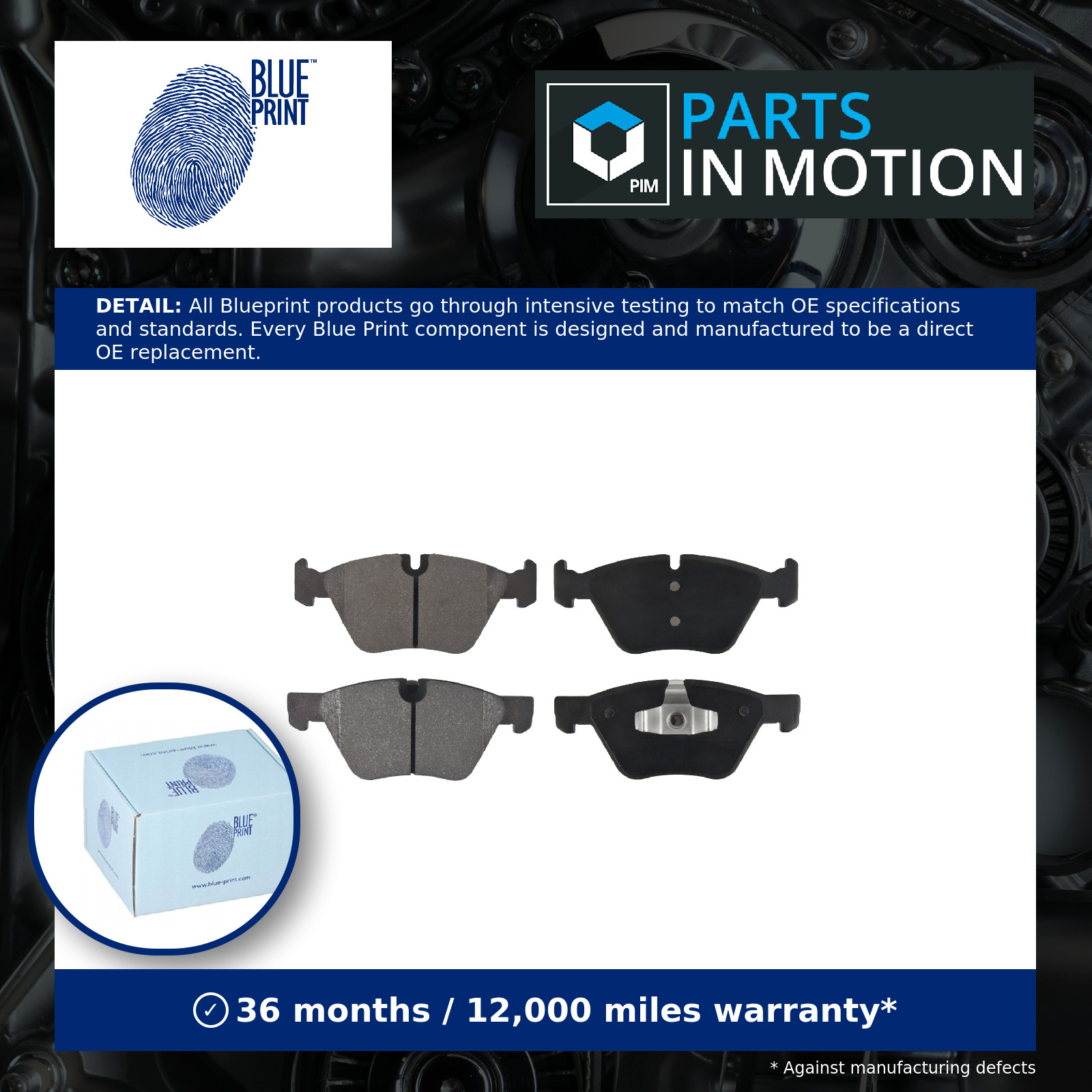 Brake Pads Set Front ADBP420025 Blue Print 34112288856 34112288857 34116771972 - Image 13