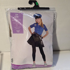 Suit Yourself Cop Cutie Girls Police Costume 7-Piece Set M 8-10 Blue/Black
