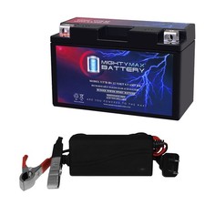 Mighty Max YT7B-BS 12V 6.5AH SLA AGM Motorcycle Battery  12V 1AMP Charger