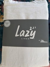Lazy Linen Double Duvet Cover White NWT 100% Linen