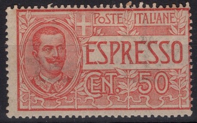 KINGDOM OF ITALY 1920 ESPRESSO 50 CENTS N.4 G.I MNH**