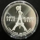 2021 WORLDS FIRST BIKINI Paris 1 oz Silver Round 🇫🇷Art Round