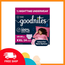 Goodnites Girls' Nighttime Bedwetting Underwear, Size XXL 120-165 lbs , 24 Ct