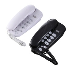 Corded Landline Telephone with Mute and Redial Functions Easy Install Wall Phone