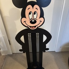 Vintage Metall stehend Mickey Mouse CD Aufbewahrung Turm Regal f&uuml;r 33 CDs 105 cm