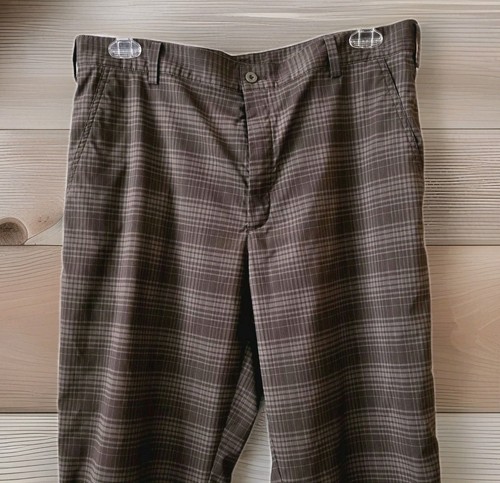 Nike Golfhose dunkelbraun kariert Activewear Athleisure Freizeit 36 x 30 - Bild 1 von 9