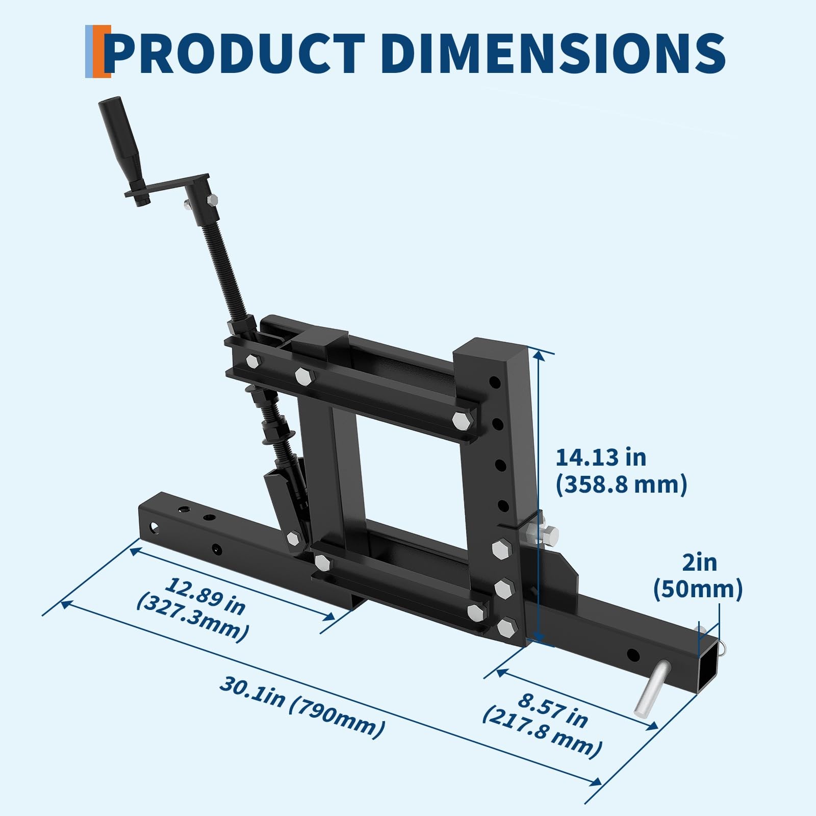 ATV/UTV Tractor 1-Point Lift Manual Implement Lift Fits Lawn Tractor ...