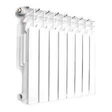 AB Wall-mounted Radiator Heater with 8 Panels, Light Weight Aluminum Hot Water